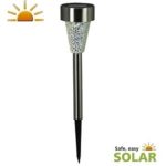 Luxform Stainless Steel 'Mosaic' Solar Post Light 'LAZIO' Garden Lighting !