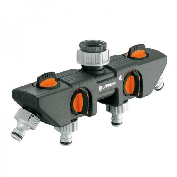 GARDENA 8194-20 Four Channel Water Distributor Garden Tap / Hose Fittings