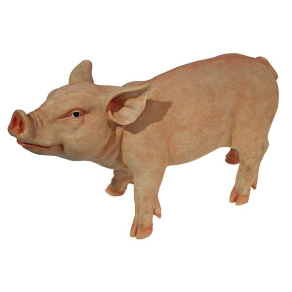 New Design Toscano Standing Pink Pig Garden Statue Figure Garden Ornament