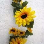 Yellow Sunflower Garland 9Ft Silk Flowers Garland Shades Quality