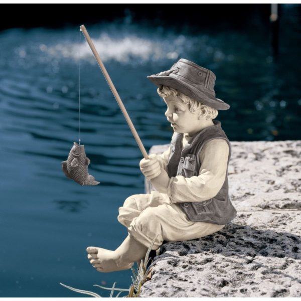 Design Toscano 'Frederic, the Little Fisherman of Avignon' garden Ornament Figure