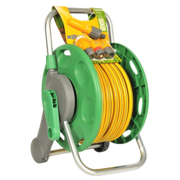 Hozelock 45m 2 in 1 Reel with 25m Garden Hose Pipe & Fittings Offer!