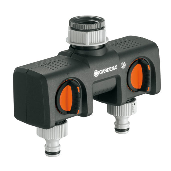 Gardena 8193-20 Twin Tap Connector Garden Hose Fitting