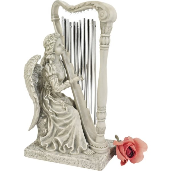 Design Toscano "Music from Heaven" Angel Garden Statue Ornament / Windchime