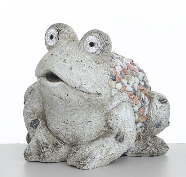 New Design Solar Light Frog Garden Ornament Figurine 34cm