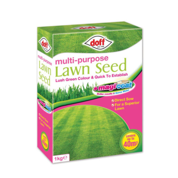 Pack Doff Fast Acting 'Magicoat' Multi-Purpose Lawn Seed 1kg Grass Seed