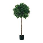 New Natural Stem Artificial Topiary Sweet Bay Leaf Ball Lollipop Tree 4ft
