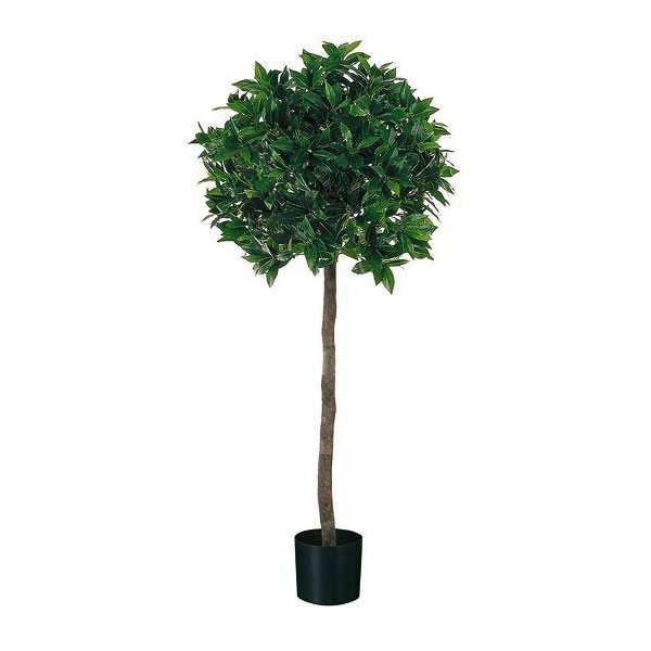 New Natural Stem Artificial Topiary Sweet Bay Leaf Ball Lollipop Tree 4ft