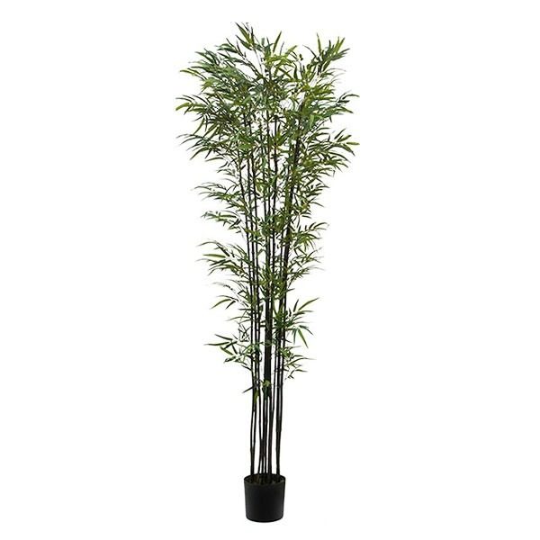 New 6ft Slim Black Stem Bamboo Artificial Bush / Houseplant