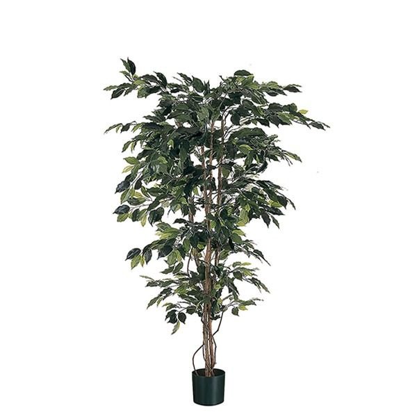 New Natural Stem Artificial Green Ficus 4ft Green Houseplant