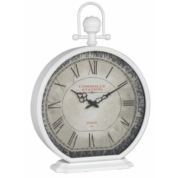 New Metal Ivory Large Vintage Mantle Clock 56cm Offer!
