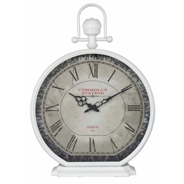 New Metal Ivory Large Vintage Mantle Clock 56cm Offer!