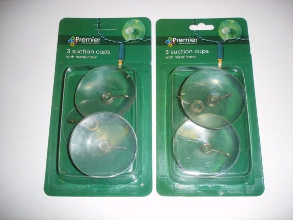 2 Packs x3 (6) Multi-Use 60mm Suction Pad & Hook Christmas Lights / Decorations