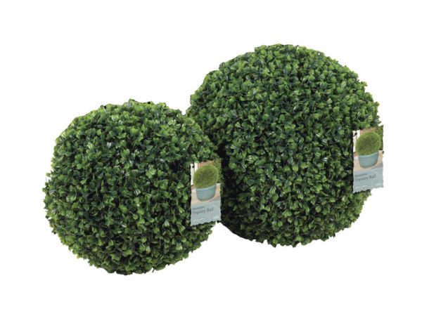 Green Leaf Effect Topiary Ball with Hanging Chain 30cm Diameter