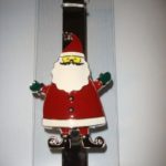 Metal Plated 'Santa' Door Wreath Hanger 30cm Christmas Decoration Deluxe Design