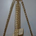 50cm Gold Metal Christmas Tree Design Xmas Card Holder (80 Cards) Folding PREMIER