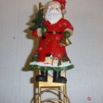 Door Hanging Metal Design Xmas Card Holder (Approx 50 Cards) Santa Design