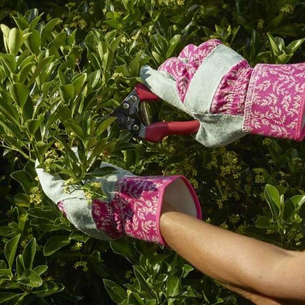 Briers Ladies Workwear Gardening Gloves Fern Design Rigger Gloves B5217