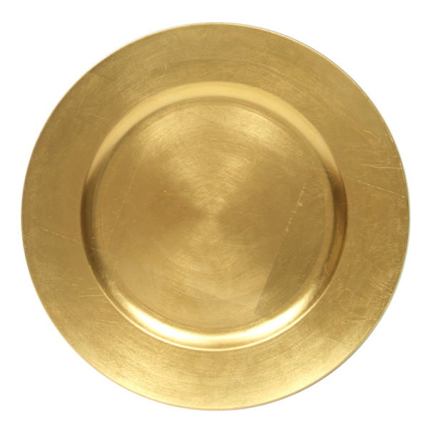 Set x6 Gold 33cm Charger Plates Christmas Decoration Table Settings