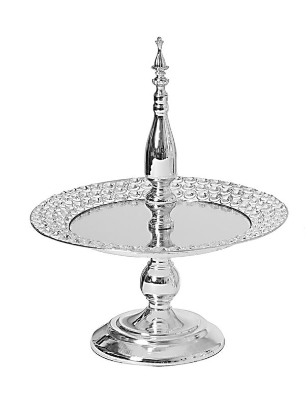 New 46cm Mirror Crystal Cake Stand / Plate