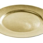 Set x6 Gold 33cm Charger Plates Christmas Decoration Table Settings