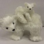 New Polar Bear & Baby Cub Figure Christmas Decoration 27cm