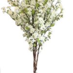 New Artificial Cherry Blossom Tree 150cm (5ft) Cream Indoor Houseplant