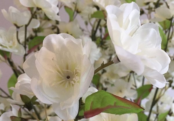 New Artificial Cherry Blossom Tree 150cm (5ft) Cream Indoor Houseplant