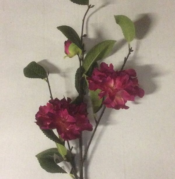 Pack x12 Stems Artificial Silk Flowers Peony Spray Cerise Pink