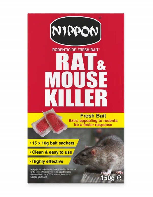 Nippon Vitax Rat & Mouse Killer Fresh Bait 150g Pack Pest Control