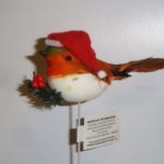Robin In Santa Hat Christmas Decoration Picks For Wreath / Garland / Tree Pack x6