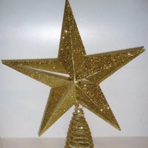 Gold Tree Top Star Christmas Tree Decoration 11" Shades