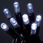 100 Multi Action Battery Operated White LED Christmas Lights With Timer
