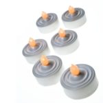 White Battery Operated LED Flickering Tea Lights / Candles Pack 6