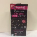 100 Pin Wire Warm White Battery Operated + Timer LED Lights Christmas Lights