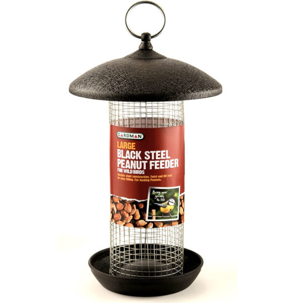 Metal Peanut / Nut Silo Wild Bird Feeder Large Gardman A01481