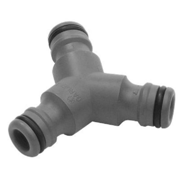 Gardena 3 Way Y Adapter for 13mm & 19mm Hoses Garden Watering 2934-26