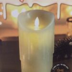 Cream Flameless Melting Effect LED Dancing Candle Medium 18cm Tall With Timer