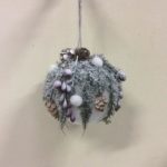 Decorated Snowball Bauble Christmas Decorations 90mm Pack x 4