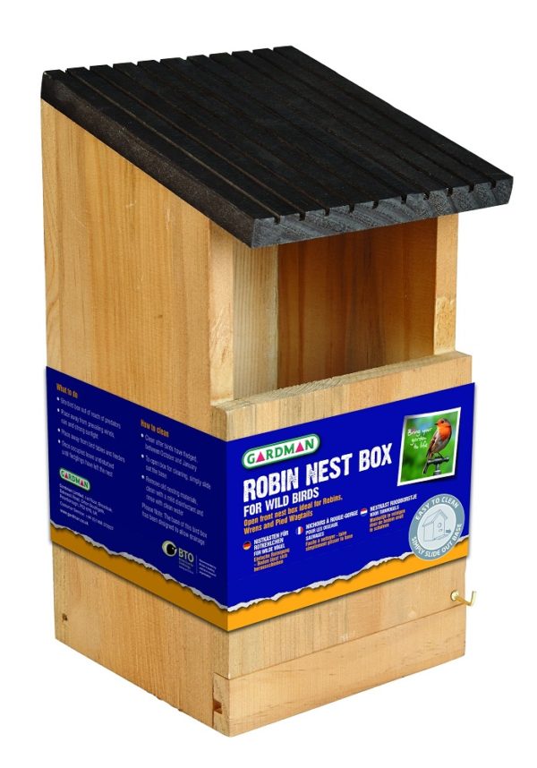Wooden Robin Nest Box Wild Bird Care A04380 Gardman