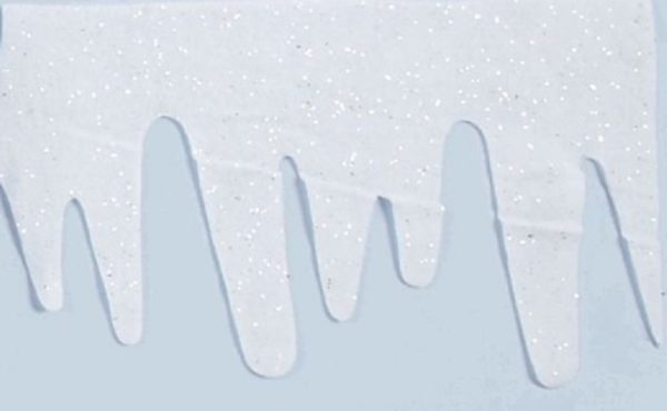 Snow Icicle Fringe Garlands Christmas Decorations 18cm Drop Pack 3 x 2.4m Long