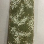 10yd Roll Green & White 'Fern' Quality Fabric Wire Edge Christmas Ribbon 2.5in Wide
