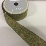 10yd Roll 'Holly & Message' Quality Fabric Wire Edge Christmas Ribbon 2.5in Wide