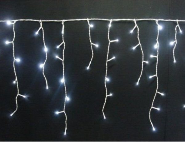 720 LED Snowing WHITE Icicles + Timer Premier Decorations Christmas Lights