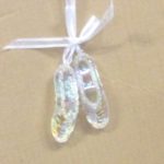 Ballet Shoes 10cm Christmas Tree Decorations Clear Acrylic Pack x2 Pairs