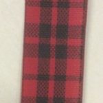 10yd Roll Red / Black Tartan Fabric Christmas Ribbon Wire Edge 2.5" Wide!