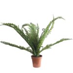 Boston Fern Bush Artificial Synthetic Pot Plant 40cm