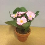 Primrose 'Potted' Artificial Silk Plant 19cm Pink