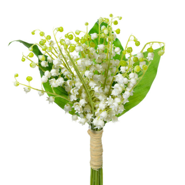 Artificial Silk Flowers New Lily of The Valley Tied Bundle 39cm