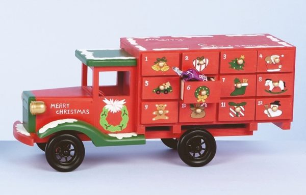 Wooden Christmas Truck Advent Calendar Premier Decorations